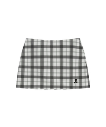RR CHECK MINI SKIRT - IVORY
