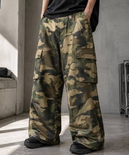 8(eight)(エイト)の「ワイドカーゴパンツ(カーゴパンツ・メンズ・ブラック/カーキ/ブラウン/グリーン・LARGE/MEDIUM/X-LARGE)」の4枚目の写真