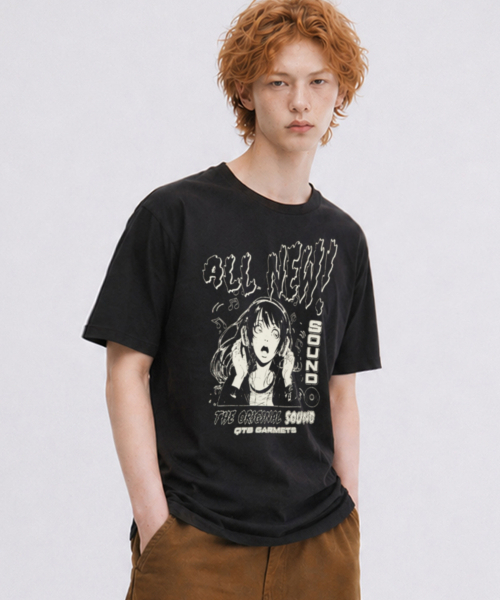 QT8 GARMENTS(キューティーエイトガーメント)の「LB All New Washed Tee (Black)(Tシャツ/カットソー・メンズ・その他・SMALL/MEDIUM/LARGE/X-LARGE)」の1枚目の写真