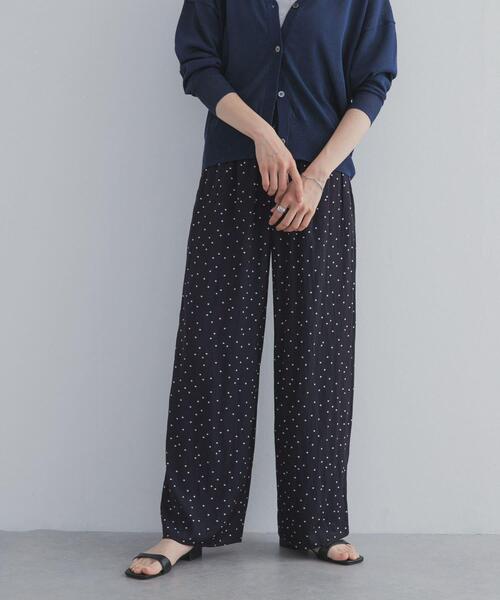 URBAN RESEARCH DOORS（アーバンリサーチドアーズ）の「『接触冷感/吸水速乾』ドットドライタッチリラックスパンツ｜イージー/ウエストゴム/機能性（その他パンツ・レディース・ネイビー/ブラック・FREE）」の9枚目の写真