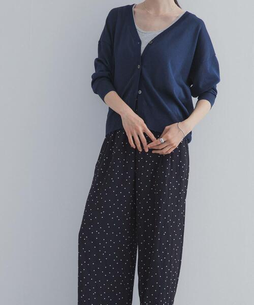 URBAN RESEARCH DOORS（アーバンリサーチドアーズ）の「『接触冷感/吸水速乾』ドットドライタッチリラックスパンツ｜イージー/ウエストゴム/機能性（その他パンツ・レディース・ネイビー/ブラック・FREE）」の12枚目の写真