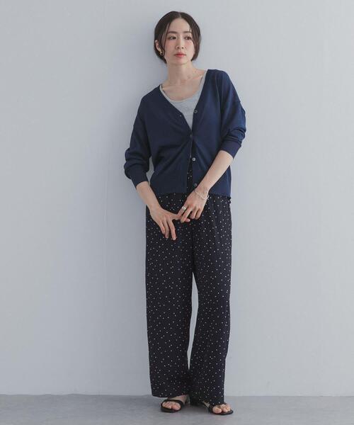 URBAN RESEARCH DOORS（アーバンリサーチドアーズ）の「『接触冷感/吸水速乾』ドットドライタッチリラックスパンツ｜イージー/ウエストゴム/機能性（その他パンツ・レディース・ネイビー/ブラック・FREE）」の13枚目の写真