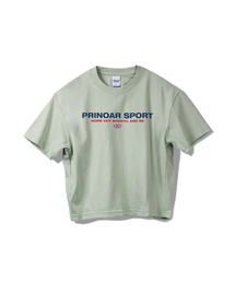 スポーツセミクロップ半袖Tシャツ - メドウミスト