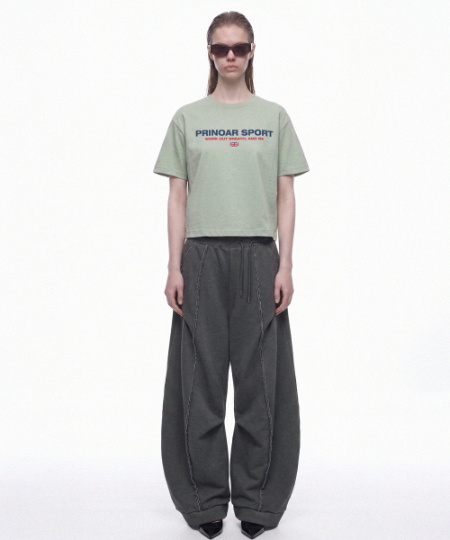 PRINOAR(プリノア)の「スポーツセミクロップ半袖Tシャツ - メドウミスト(Tシャツ/カットソー・レディース・グリーン系その他・SMALL/MEDIUM/LARGE)」の4枚目の写真