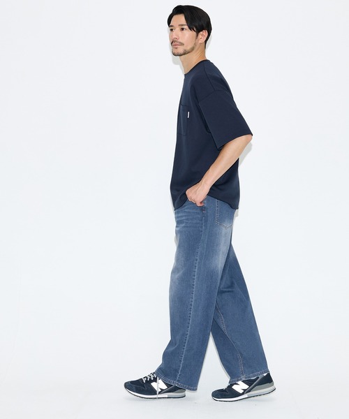 coca（coca）（コカ）の「ライトオンスストレッチデニム5ポケットワイドパンツ（デニムパンツ・メンズ・ブルー/ブラック・L/M/XL）」の11枚目の写真