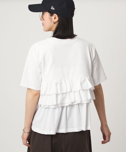 green label relaxing(グリーンレーベルリラクシング)の「【WEB限定】<at ease>フロント フリル ショートスリーブ カットソー(Tシャツ/カットソー・レディース・ホワイト/コバルトブルー/ブラック/ライトグレー・FREE)」の18枚目の写真