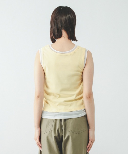 GLOBAL WORK(グローバルワーク)の「フェイクドッキングタンクトップ/684039(Tシャツ/カットソー・レディース・ライトイエロー/ダークグレー/ホワイト・MEDIUM/LARGE)」の18枚目の写真