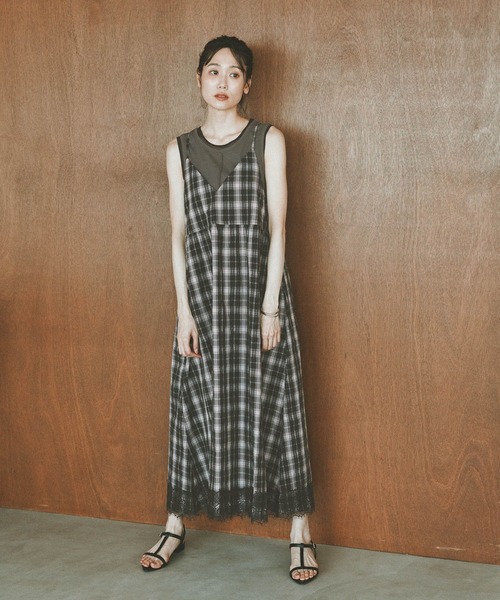 GLOBAL WORK(グローバルワーク)の「フェイクドッキングタンクトップ/684039(Tシャツ/カットソー・レディース・ライトイエロー/ダークグレー/ホワイト・MEDIUM/LARGE)」の9枚目の写真