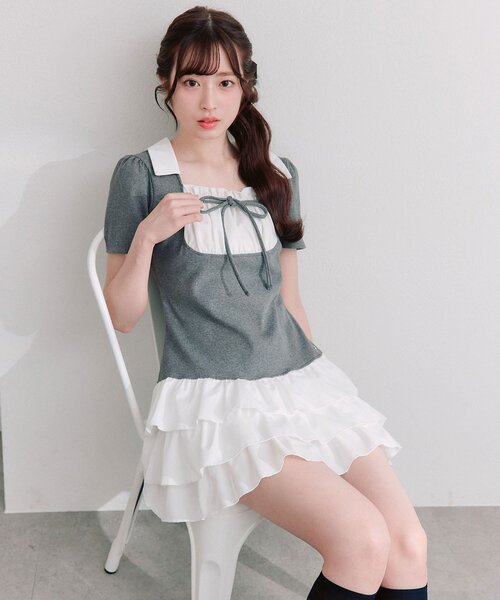 OLIVE des OLIVE（オリーブデオリーブ）の「レイヤード風ティアード