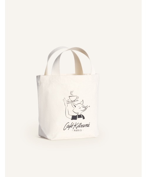 Maison Kitsune（メゾンキツネ）の「BARISTA FOX MINI TOTE（トートバッグ・メンズ・クリーム・U）」の2枚目の写真