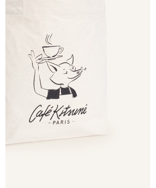 Maison Kitsune（メゾンキツネ）の「BARISTA FOX MINI TOTE（トートバッグ・メンズ・クリーム・U）」の4枚目の写真