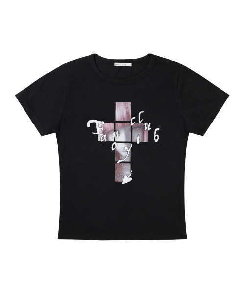 FANCY CLUB(ファンシークラブ)の「クロスキラT (ブラック) F26QB054(Tシャツ/カットソー・レディース・その他・ONE)」の4枚目の写真