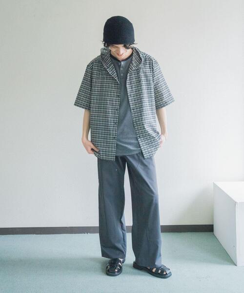 SENSE OF PLACE by URBAN RESEARCH（センスオブプレイスバイアーバンリサーチ）の「チェックフーディーシャツ（シャツ/ブラウス・メンズ・ブルー/ブラック・LARGE/MEDIUM）」の18枚目の写真