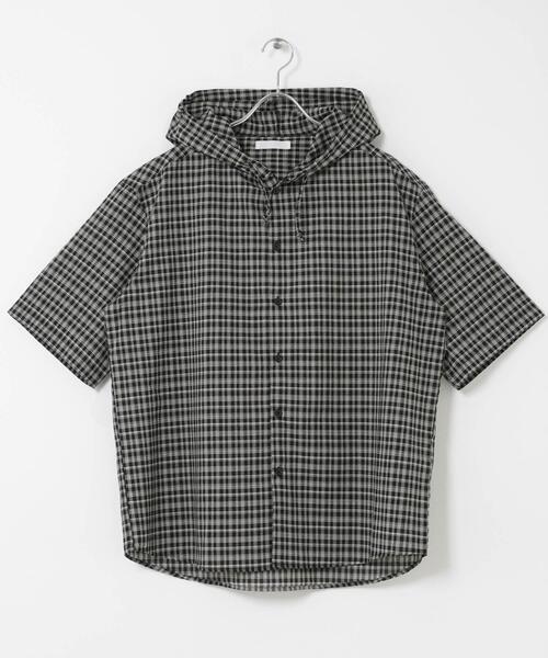 SENSE OF PLACE by URBAN RESEARCH（センスオブプレイスバイアーバンリサーチ）の「チェックフーディーシャツ（シャツ/ブラウス・メンズ・ブルー/ブラック・LARGE/MEDIUM）」の19枚目の写真