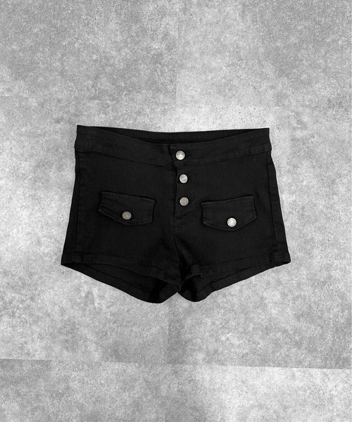 LVEU.(ラブユ.)の「【LVEU.】フロントボタンショートパンツ / ボトムス パンツ ハイウエスト ショートパンツ ボタン ZOZOTOWN限定(その他パンツ・レディース・ブラック・FREE)」の4枚目の写真