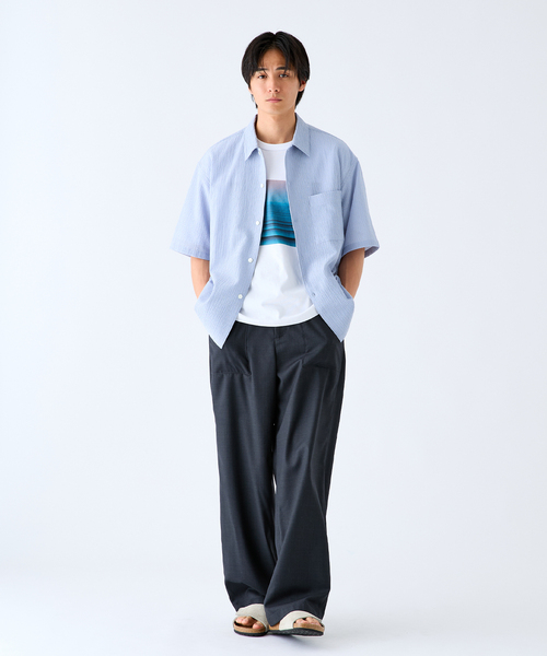 EDIFICE(エディフィス)の「サマーウール ベイカーパンツ(その他パンツ・メンズ・チャコールグレー/ブラウン・LARGE/MEDIUM)」の3枚目の写真