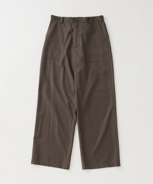 EDIFICE(エディフィス)の「ウール ベイカーパンツ(その他パンツ・メンズ・チャコールグレー/ブラウン・LARGE/MEDIUM)」の4枚目の写真