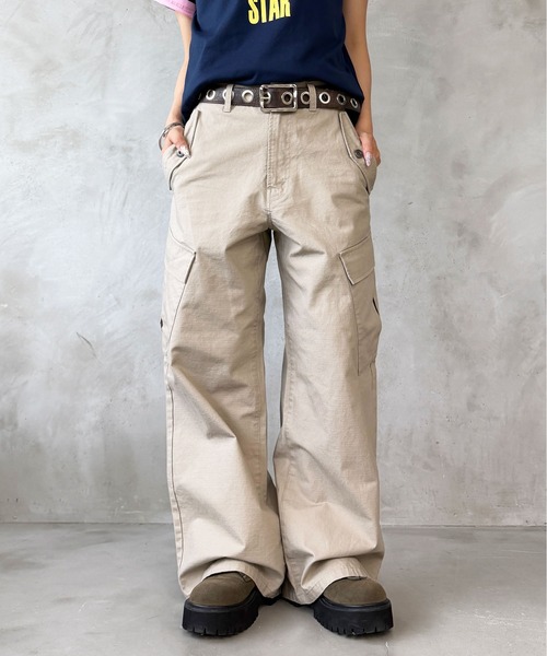 sedacle(セダクル)の「リップストップカーゴパンツ(カーゴパンツ・メンズ・ベージュ/チャコールグレー・SMALL/LARGE/MEDIUM)」の8枚目の写真