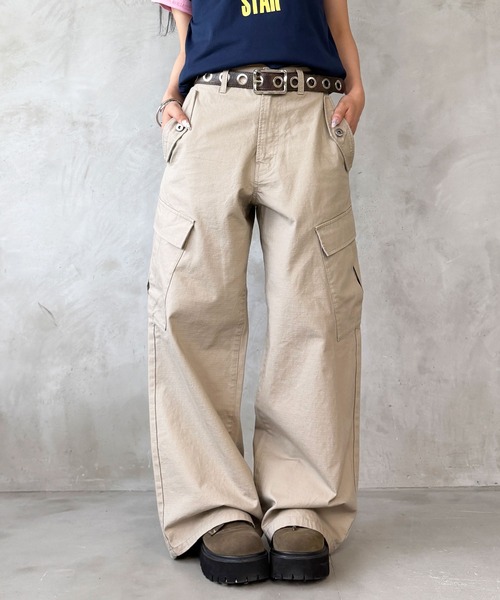 sedacle(セダクル)の「リップストップカーゴパンツ(カーゴパンツ・メンズ・ベージュ/チャコールグレー・SMALL/LARGE/MEDIUM)」の9枚目の写真