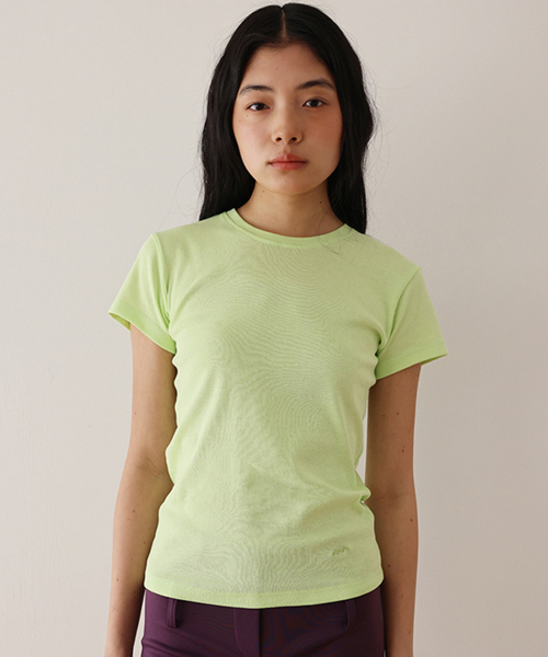 スタンダードコットンTシャツ_ライトグリーン（Tシャツ/カットソー