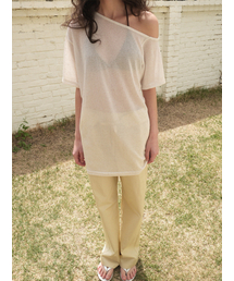 ECOMMAE（イコンマイ）の「SHEER LAYERED DRESS (NATURAL BEIGE)（ワンピース）」