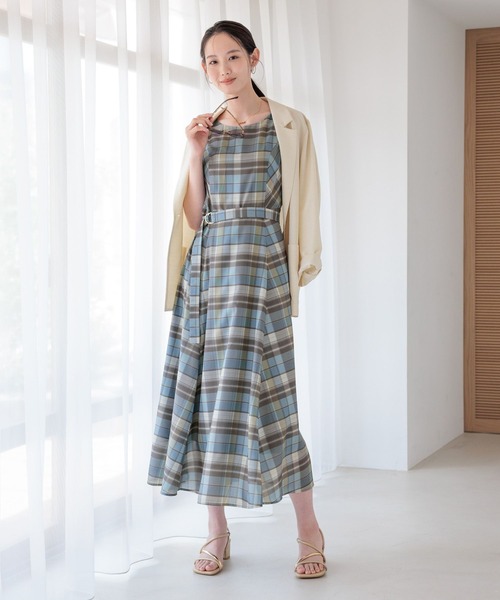 Andemiu(アンデミュウ)の「チェックノースリーブワンピース861242(ワンピース・レディース・ブルー/ピンク・FREE)」の3枚目の写真