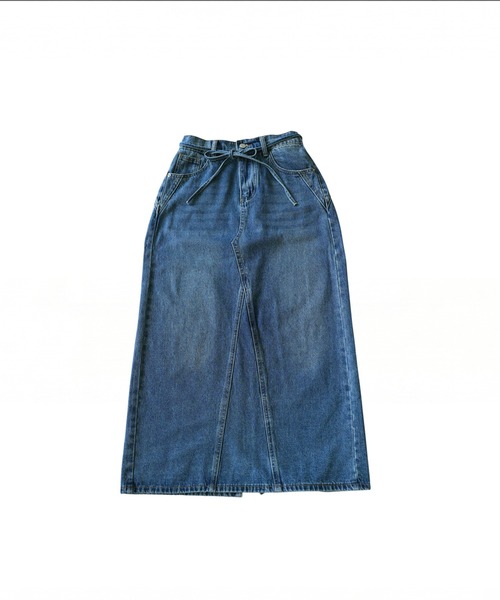antiqua(アンティカ)の「リメイク風 スリット デニムスカート(デニムスカート・レディース・ブルー系その他・LARGE/MEDIUM)」の10枚目の写真