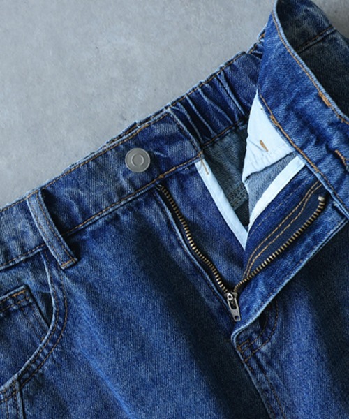 antiqua(アンティカ)の「リメイク風 スリット デニムスカート(デニムスカート・レディース・ブルー系その他・LARGE/MEDIUM)」の11枚目の写真