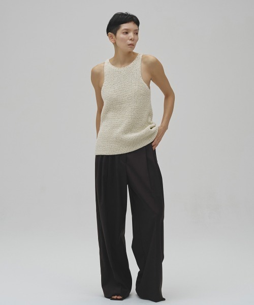 TODAYFUL(トゥデイフル)の「Bulky Knit Tanktop(タンクトップ・レディース・キナリ/ブラック・FREE)」の10枚目の写真