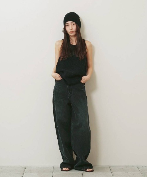 TODAYFUL(トゥデイフル)の「Bulky Knit Tanktop(タンクトップ・レディース・キナリ/ブラック・FREE)」の12枚目の写真