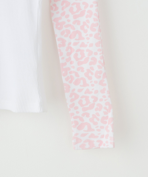 SupBaby by SUPPLIER（サプベイビーバイサプライヤー）の「SupBaby by SUPPLIER Pink Leopard Waffle Raglan Tee（Tシャツ/カットソー・レディース・ピンク・SMALL）」の5枚目の写真