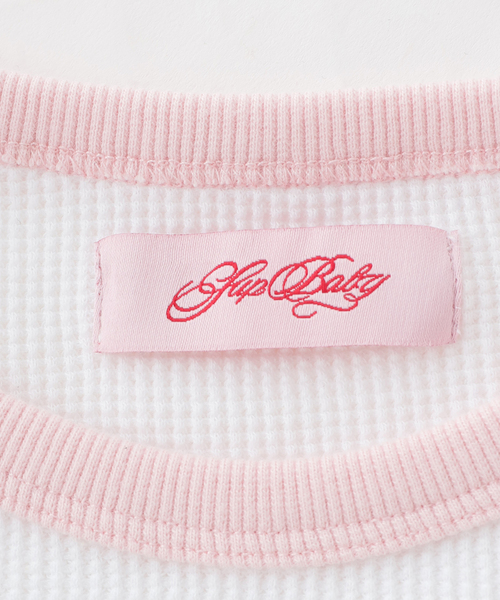 SupBaby by SUPPLIER（サプベイビーバイサプライヤー）の「SupBaby by SUPPLIER Pink Leopard Waffle Raglan Tee（Tシャツ/カットソー・レディース・ピンク・SMALL）」の4枚目の写真