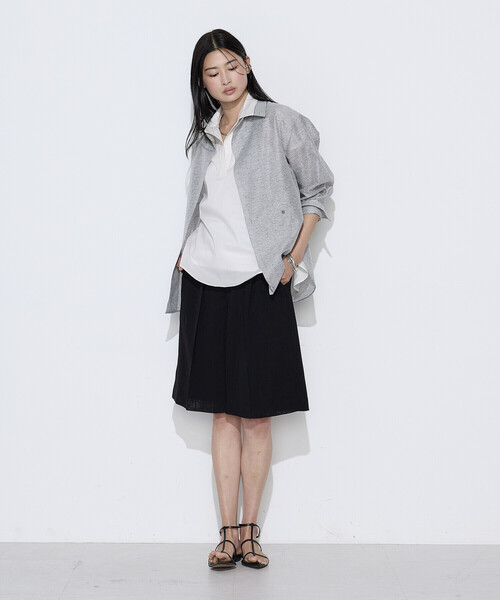 COMME CA Wardrobe(コムサワードローブ)の「ローン スキッパー Tブラウス(シャツ/ブラウス・レディース・ネイビー/オフホワイト/ピンク/ストライプ・FREE)」の5枚目の写真