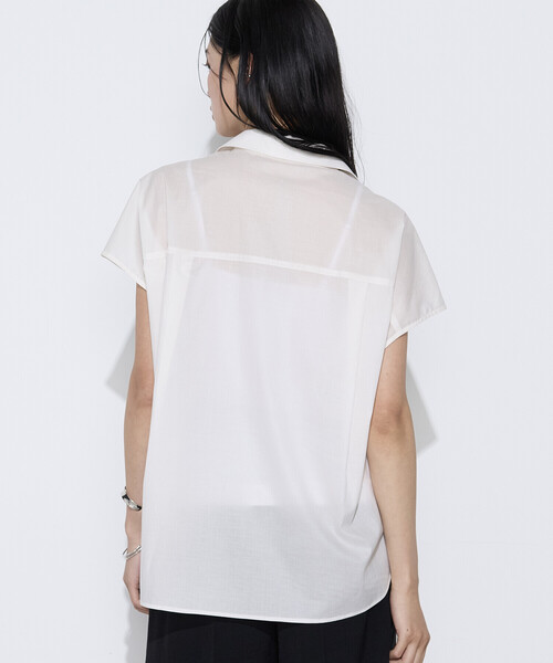 COMME CA Wardrobe(コムサワードローブ)の「ローン スキッパー Tブラウス(シャツ/ブラウス・レディース・ネイビー/オフホワイト/ピンク/ストライプ・FREE)」の9枚目の写真