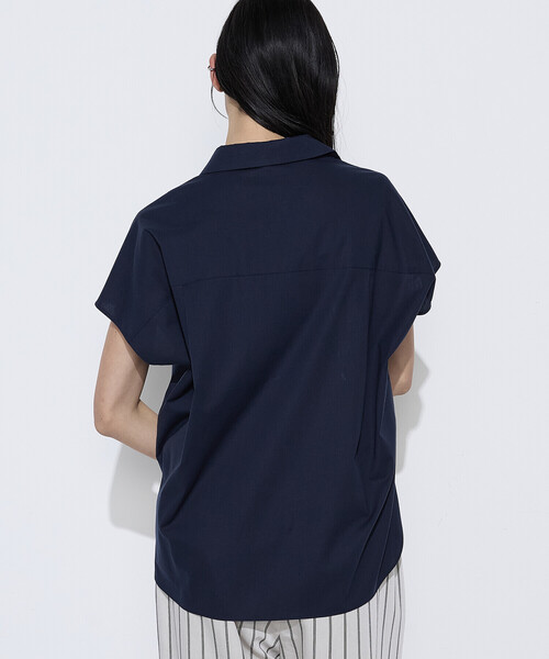 COMME CA Wardrobe(コムサワードローブ)の「ローン スキッパー Tブラウス(シャツ/ブラウス・レディース・ネイビー/オフホワイト/ピンク/ストライプ・FREE)」の14枚目の写真