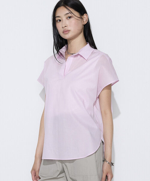 COMME CA Wardrobe(コムサワードローブ)の「ローン スキッパー Tブラウス(シャツ/ブラウス・レディース・ネイビー/オフホワイト/ピンク/ストライプ・FREE)」の18枚目の写真