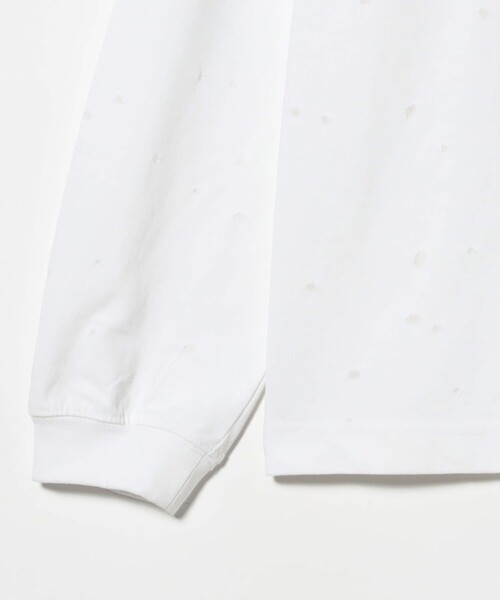 BEAMS(ビームス)の「ピンホール ロングスリーブ Tシャツ(Tシャツ/カットソー・メンズ・ホワイト/ブラック・S/M/L/XL)」の5枚目の写真