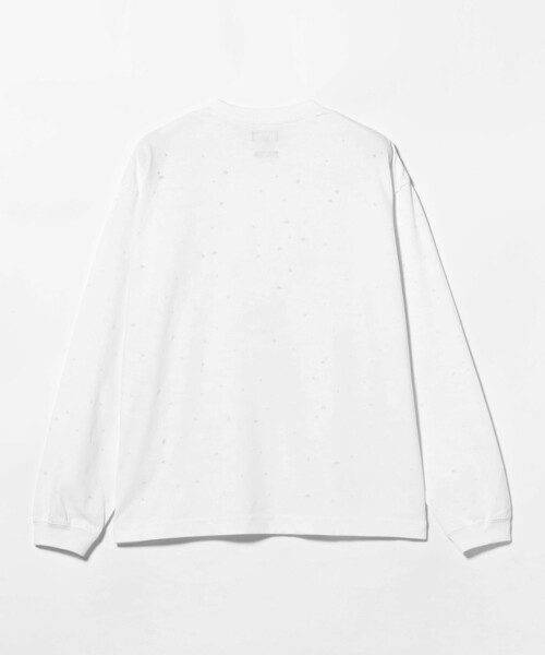 BEAMS(ビームス)の「ピンホール ロングスリーブ Tシャツ(Tシャツ/カットソー・メンズ・ホワイト/ブラック・S/M/L/XL)」の6枚目の写真