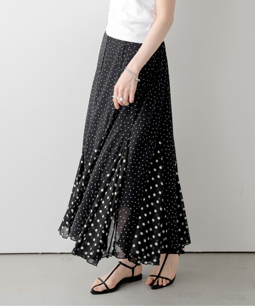 AMELY(エミリー)の「ドットパネルマーメイドスカート(スカート・レディース・ブラック/ホワイト・フリー)」の10枚目の写真