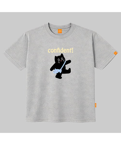 LLAMO(エラモ)の「威風堂々-ニャン 半袖Tシャツ 男女共用 ビッグサイズ S 4XL(Tシャツ/カットソー・レディース・グレー/ダークインディゴブルー/レッド/ホワイト・SMALL/X-LARGE/4XL/3XL/LARGE/MEDIUM/2XL)」の1枚目の写真