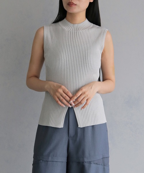 &g'aime(アンジェム)の「【&g'aime 】ラメ二重臼ニット Glitter Plated Knitwear(ニット/セーター・レディース・アイボリー/ブラウン/ブラック・FREE)」の2枚目の写真