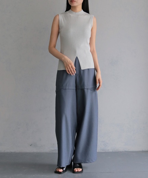 &g'aime(アンジェム)の「【&g'aime 】ラメ二重臼ニット Glitter Plated Knitwear(ニット/セーター・レディース・アイボリー/ブラウン/ブラック・FREE)」の9枚目の写真