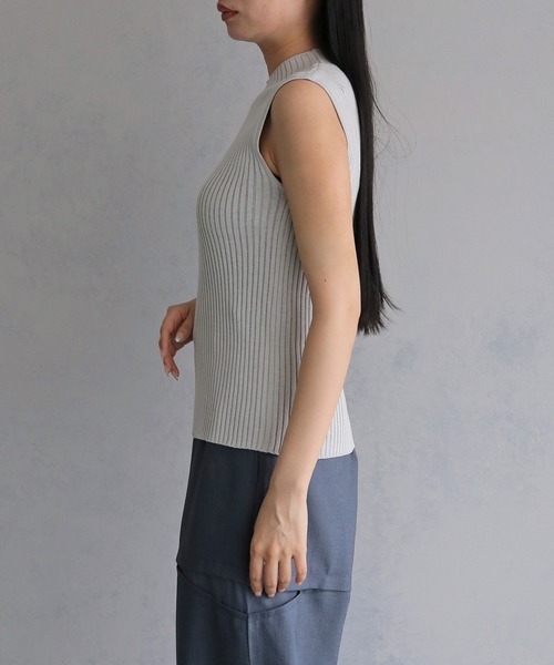 &g'aime(アンジェム)の「【&g'aime 】ラメ二重臼ニット Glitter Plated Knitwear(ニット/セーター・レディース・アイボリー/ブラウン/ブラック・FREE)」の6枚目の写真
