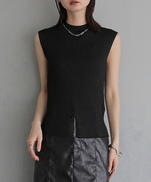 &g'aime(アンジェム)の「【&g'aime 】ラメ二重臼ニット Glitter Plated Knitwear(ニット/セーター・レディース・アイボリー/ブラウン/ブラック・FREE)」の12枚目の写真