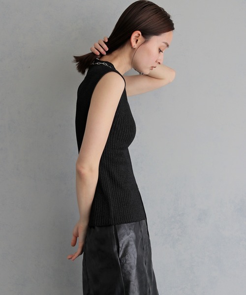 &g'aime(アンジェム)の「【&g'aime 】ラメ二重臼ニット Glitter Plated Knitwear(ニット/セーター・レディース・アイボリー/ブラウン/ブラック・FREE)」の13枚目の写真