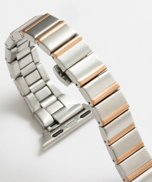 emonique(エモニーク)の「合金 アップルウォッチバンド Apple Watch バンド【38mm/40mm/41mm 対応】(デジタル腕時計・レディース・シルバー/ブラック/シルバー系・38)」の7枚目の写真