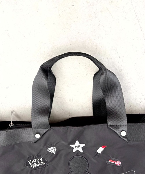 HAPPY FACE(ハッピーフェイス)の「エマ新刺繍2WAYトートBK(トートバッグ・レディース・ブラック・ONE SIZE)」の16枚目の写真