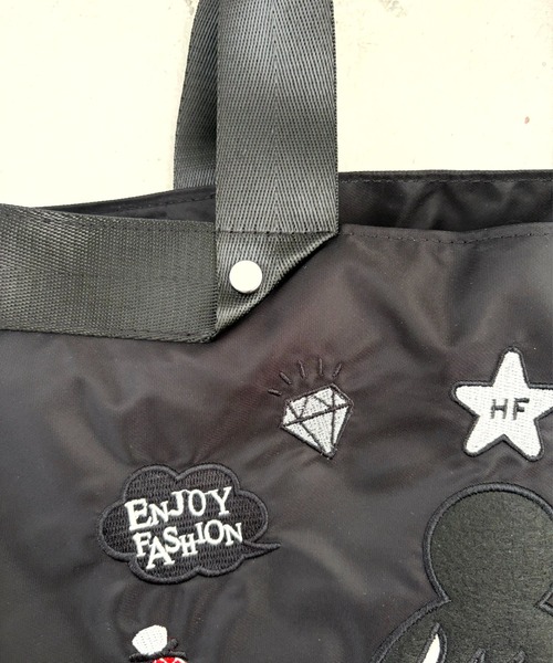 HAPPY FACE(ハッピーフェイス)の「エマ新刺繍2WAYトートBK(トートバッグ・レディース・ブラック・ONE SIZE)」の20枚目の写真