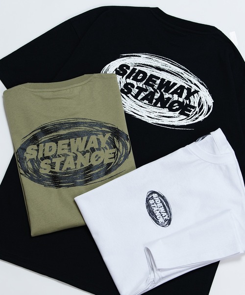SIDEWAY STANCE（サイドウェイスタンス）の「【SIDEWAY STANCE】プリント 半袖Tシャツ（Tシャツ/カットソー・メンズ・ブラック系/ホワイト系/ホワイト/カーキ系/ブラック・LARGE/MEDIUM/SMALL/X-LARGE）」の8枚目の写真