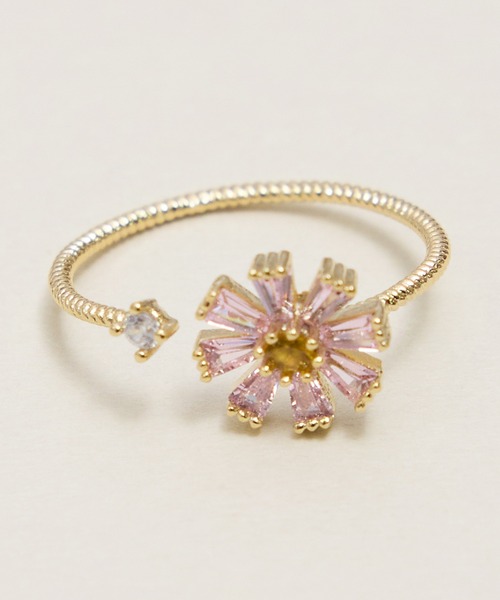 Zoule（ゾーラ）の「Zoule ゾーラ：FLOWER LETTER SERIES　jewel flower letter R-1　花言葉　チューリップ　スズラン　アジサイ　クローバー　コスモス　リング（リング・レディース・グリーン/ホワイト/レッド/パープル/ピンク・FREE）」の18枚目の写真